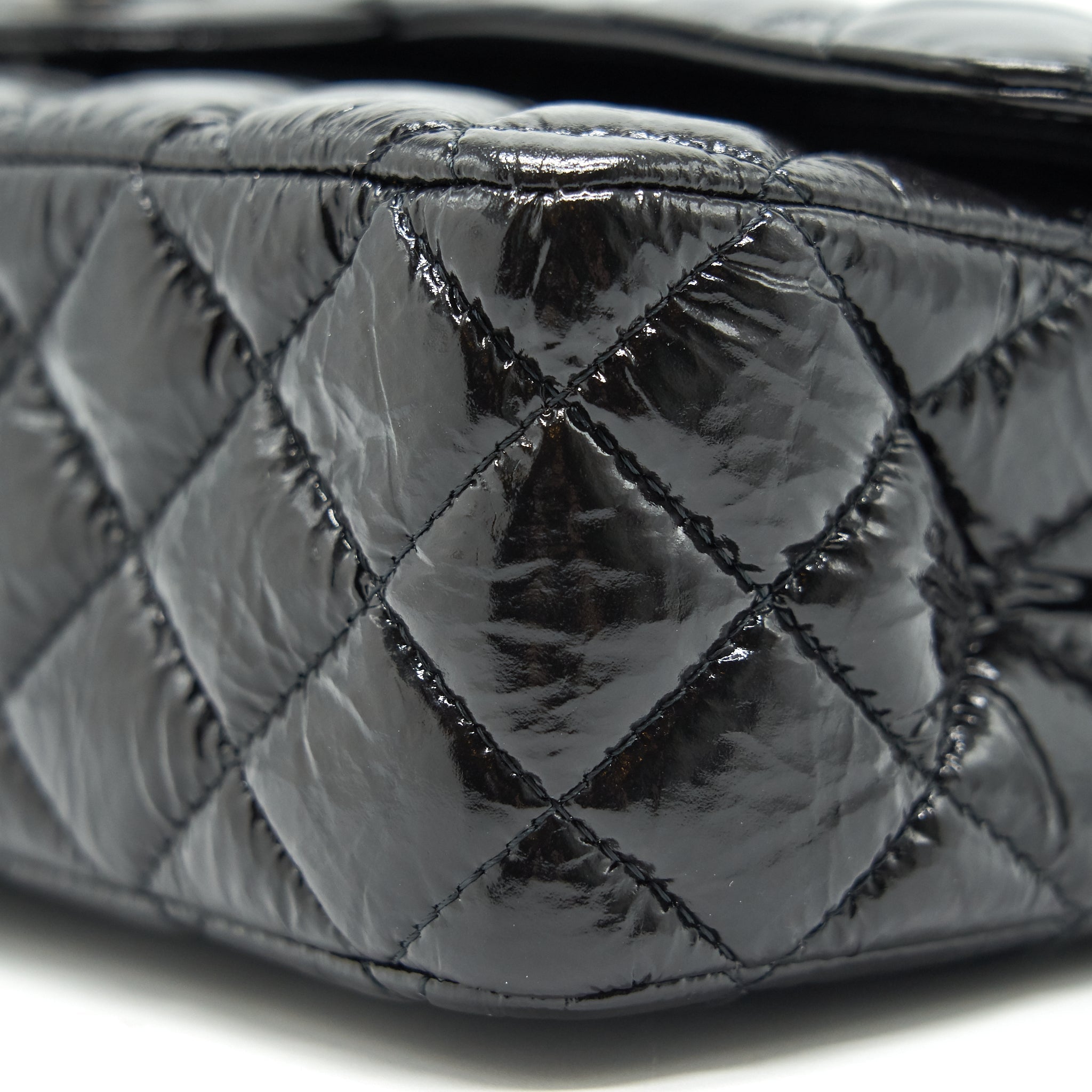 CHANEL MEDIUM CLASSIC DOUBLE FLAP BAG SHINY CRUMPLED CALFSKIN