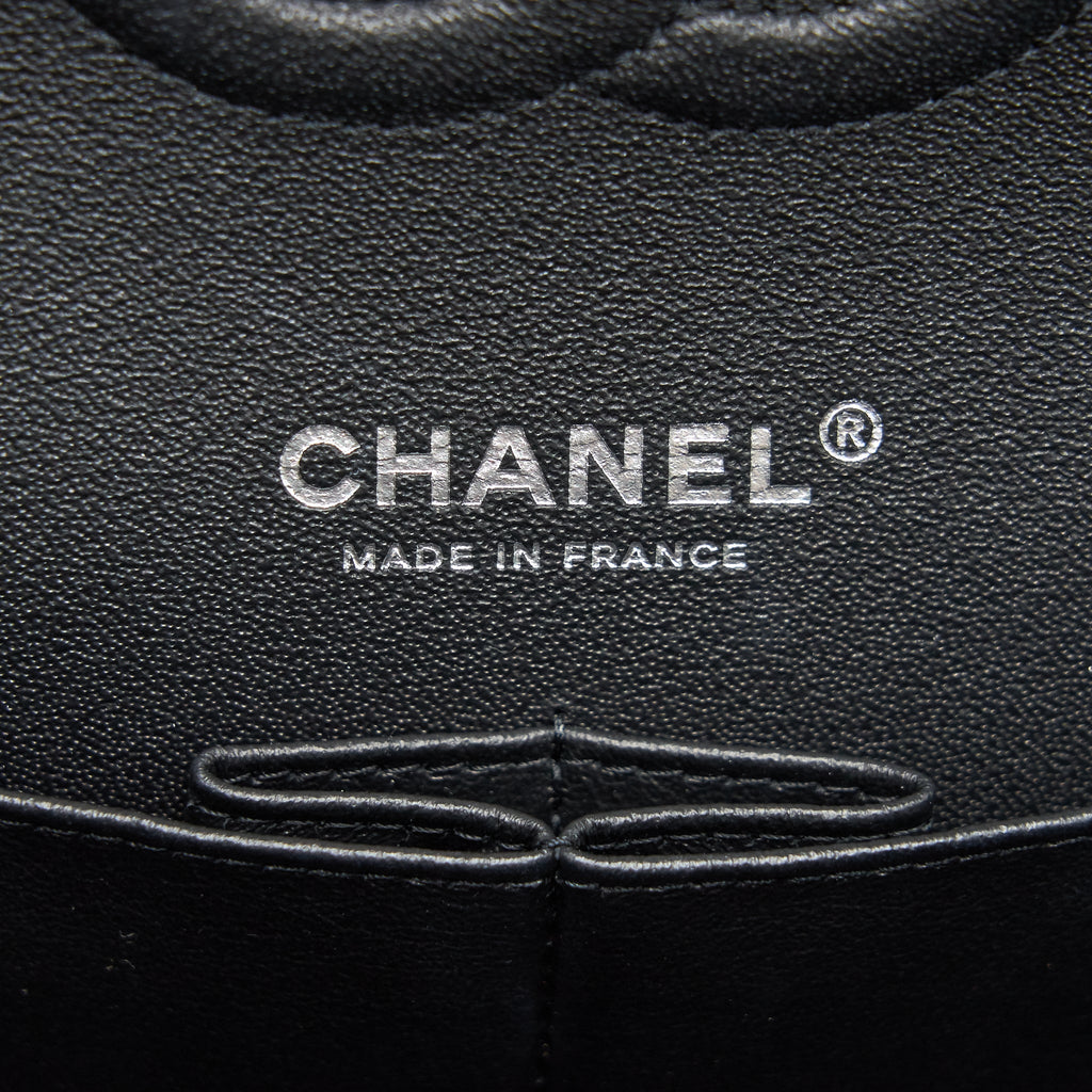 CHANEL MEDIUM CLASSIC DOUBLE FLAP BAG SHINY CRUMPLED CALFSKIN