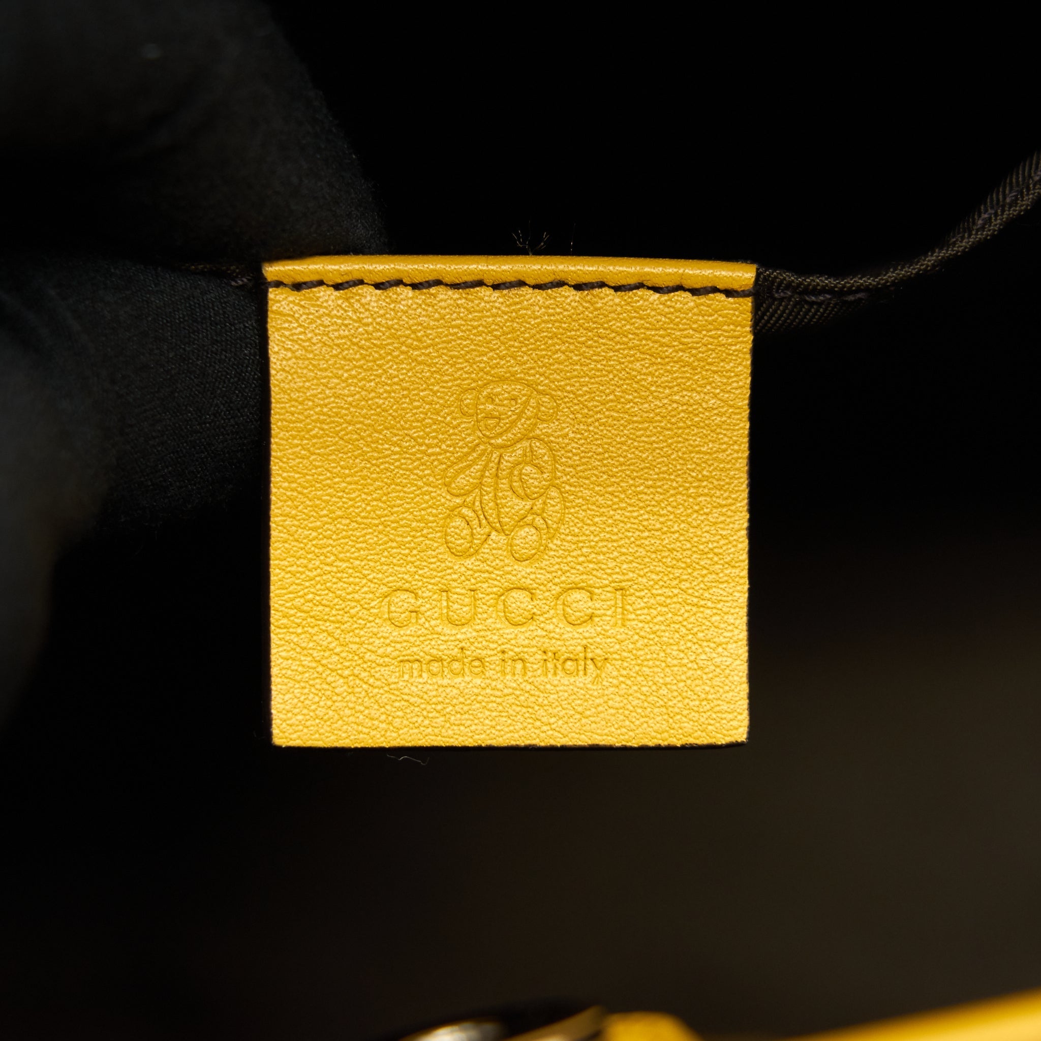 GUCCI KID'S GG SUPREME TOTE BAG YELLOW STAR