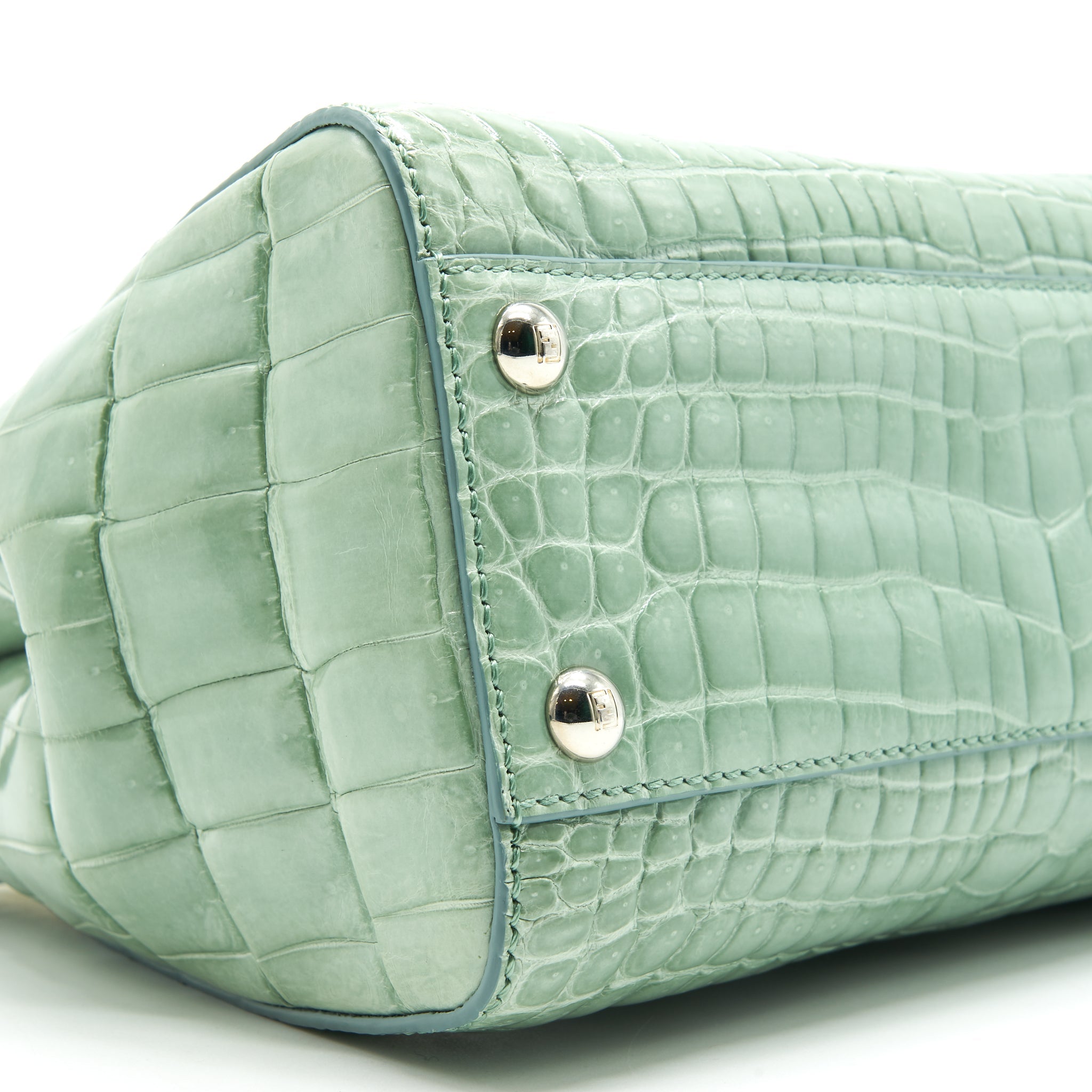 FENDI CROCODILE PEEKABOO ICONIC MINI MINT GREEN