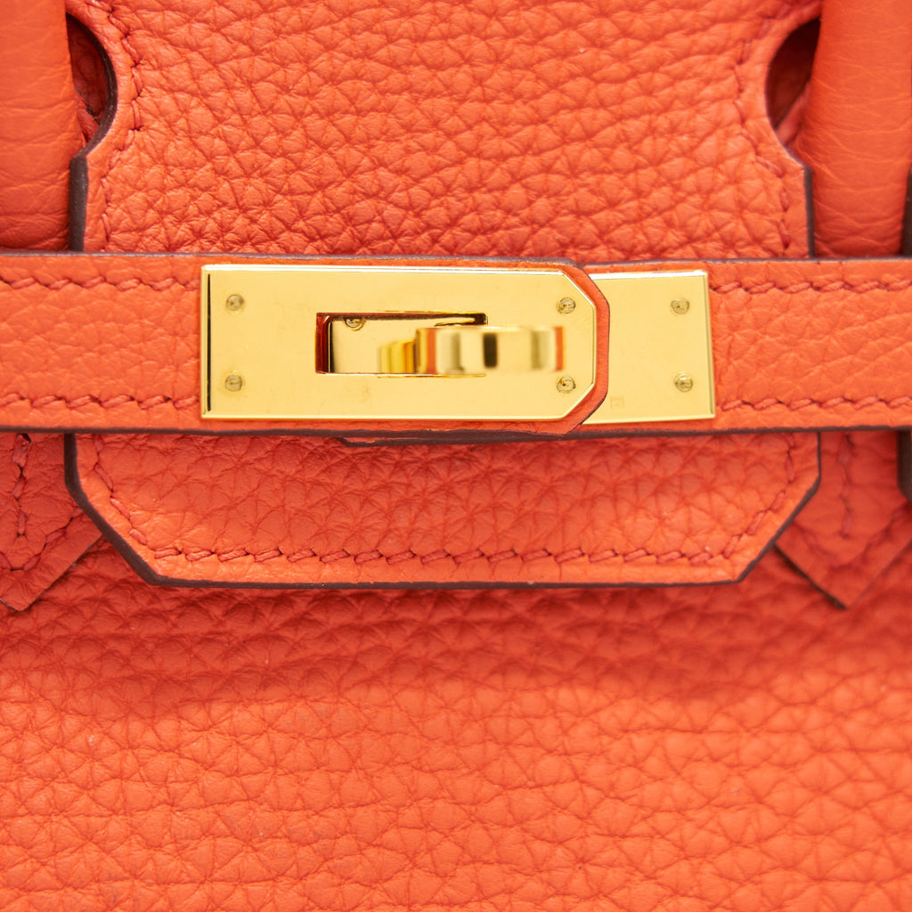 HERMES BIRKIN TOGO 25 ORANG POPPY