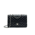CHANEL SINGLE FLAP JUMBO BAG LAMBSKIN BLACK SHW
