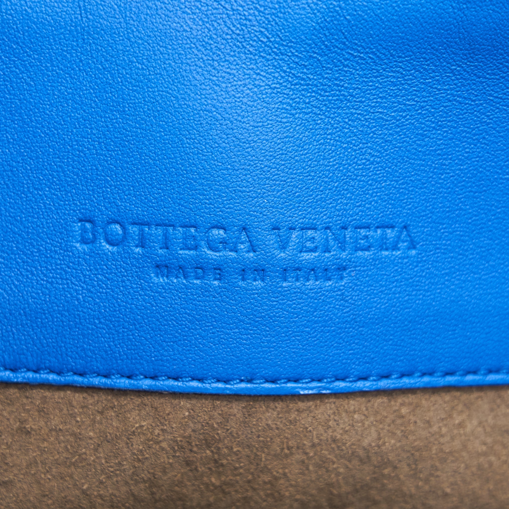 BOTTEGA VENETA SMALL OLYMPIA BAG BLUE