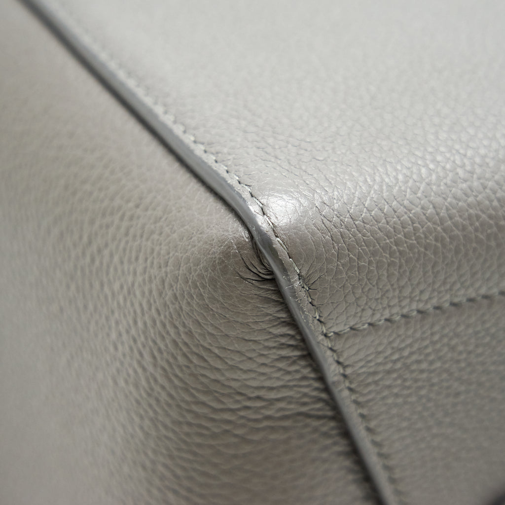 CELINE SANGLE BUCKET BAG DARK GREY WITH BLACK STITCHING