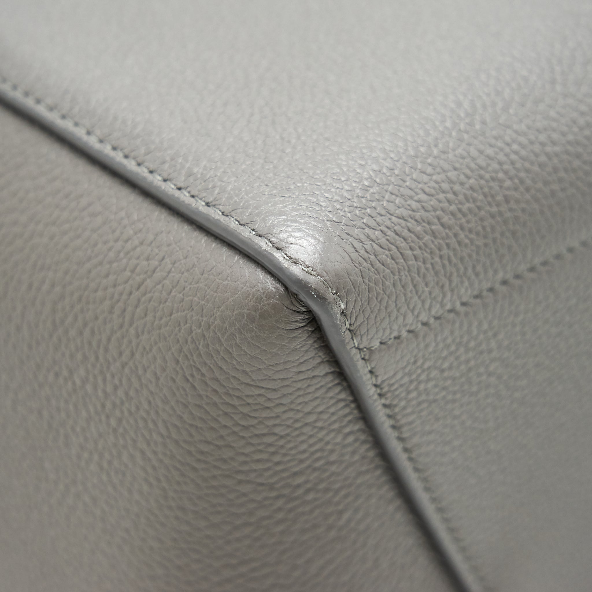 CELINE SANGLE BUCKET BAG DARK GREY WITH BLACK STITCHING
