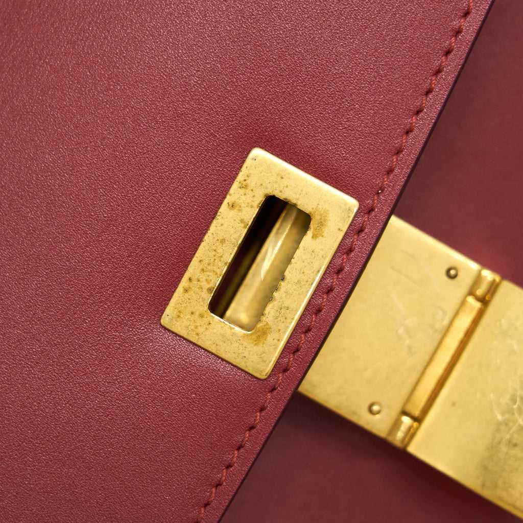 CELINE MEDIUM CLASSIC BOX BAG CALFSKIN RED