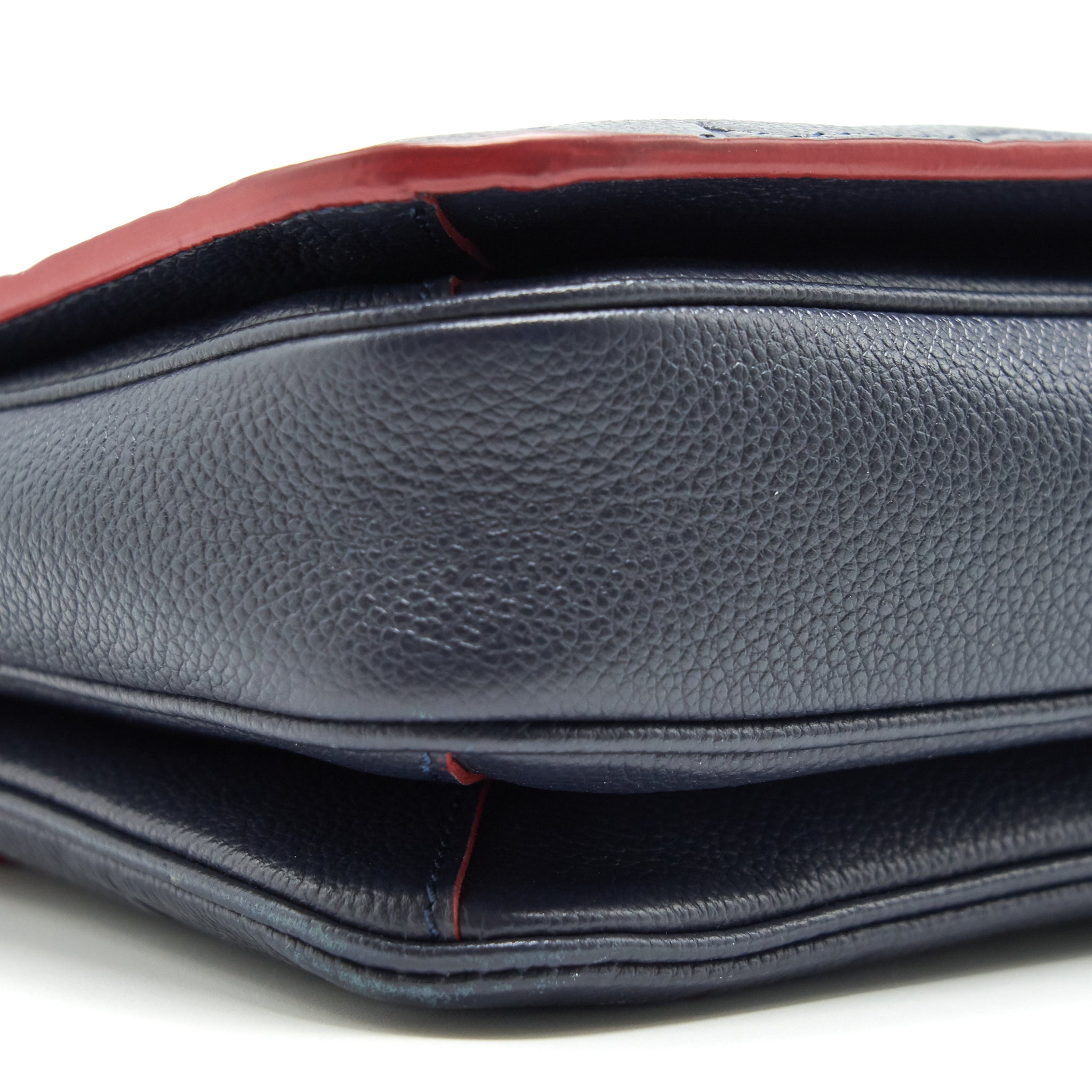 LOUIS VUITTON POCHETTE METIS MONOGRAM EMPREINTE LEATHER MARINE ROUGE