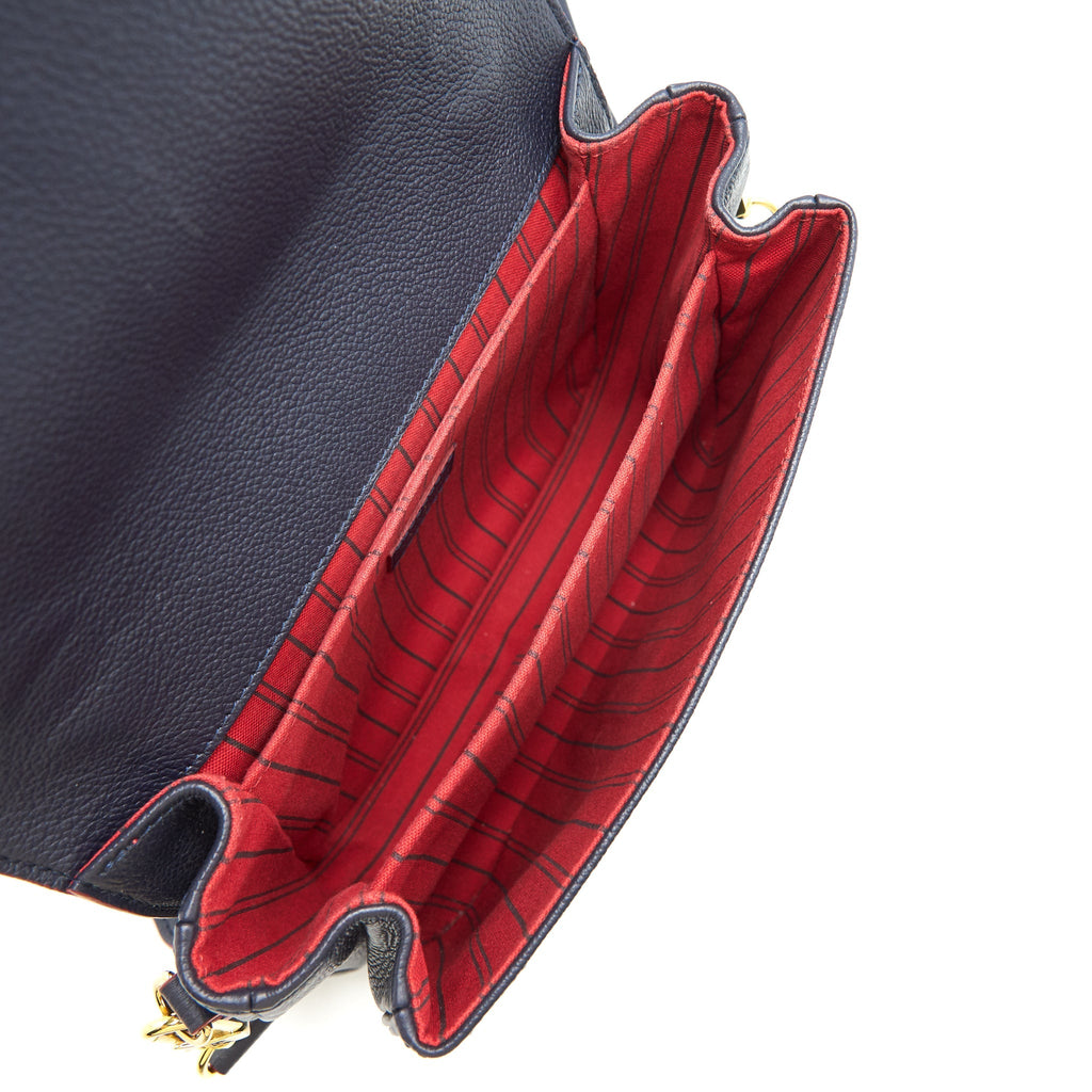 LOUIS VUITTON POCHETTE METIS MONOGRAM EMPREINTE LEATHER MARINE ROUGE