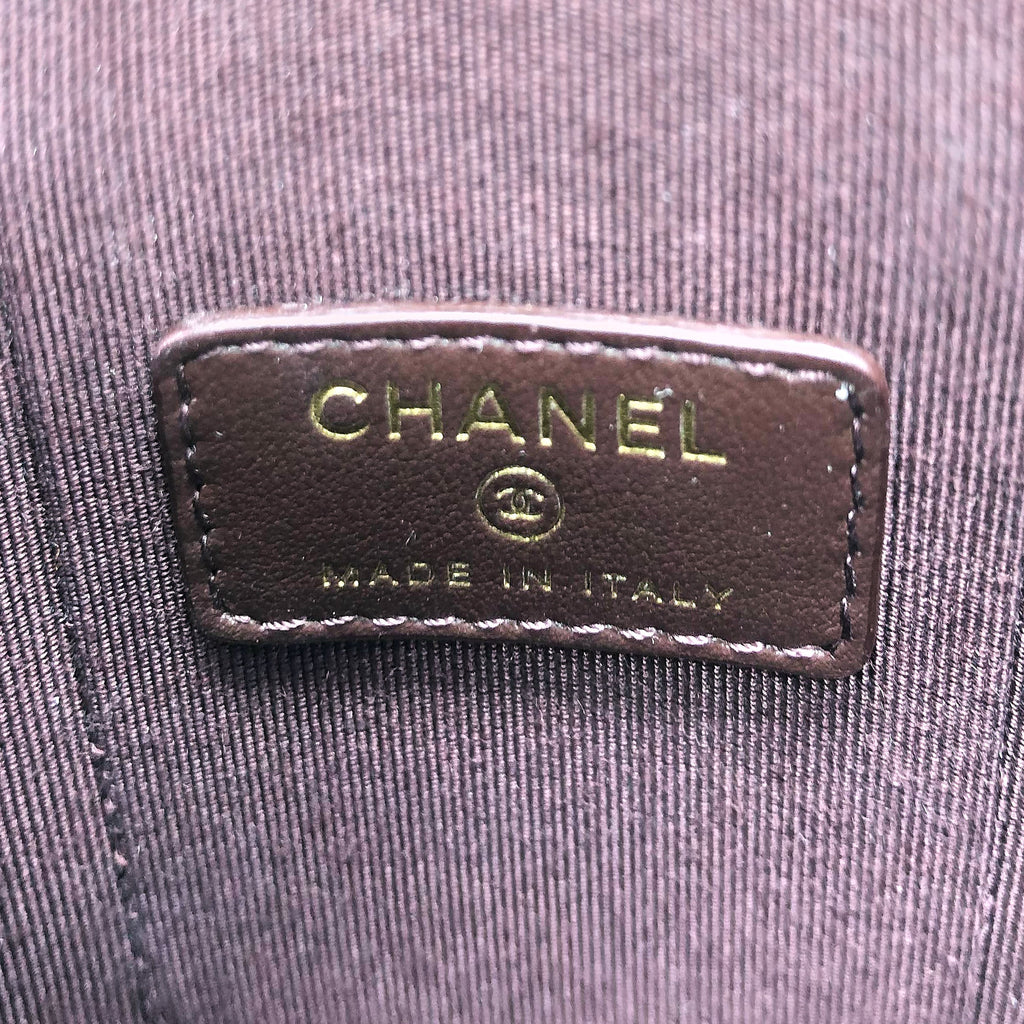 CHANEL LONG VANITY ON CHAIN CAVIAR BLACK LGHW