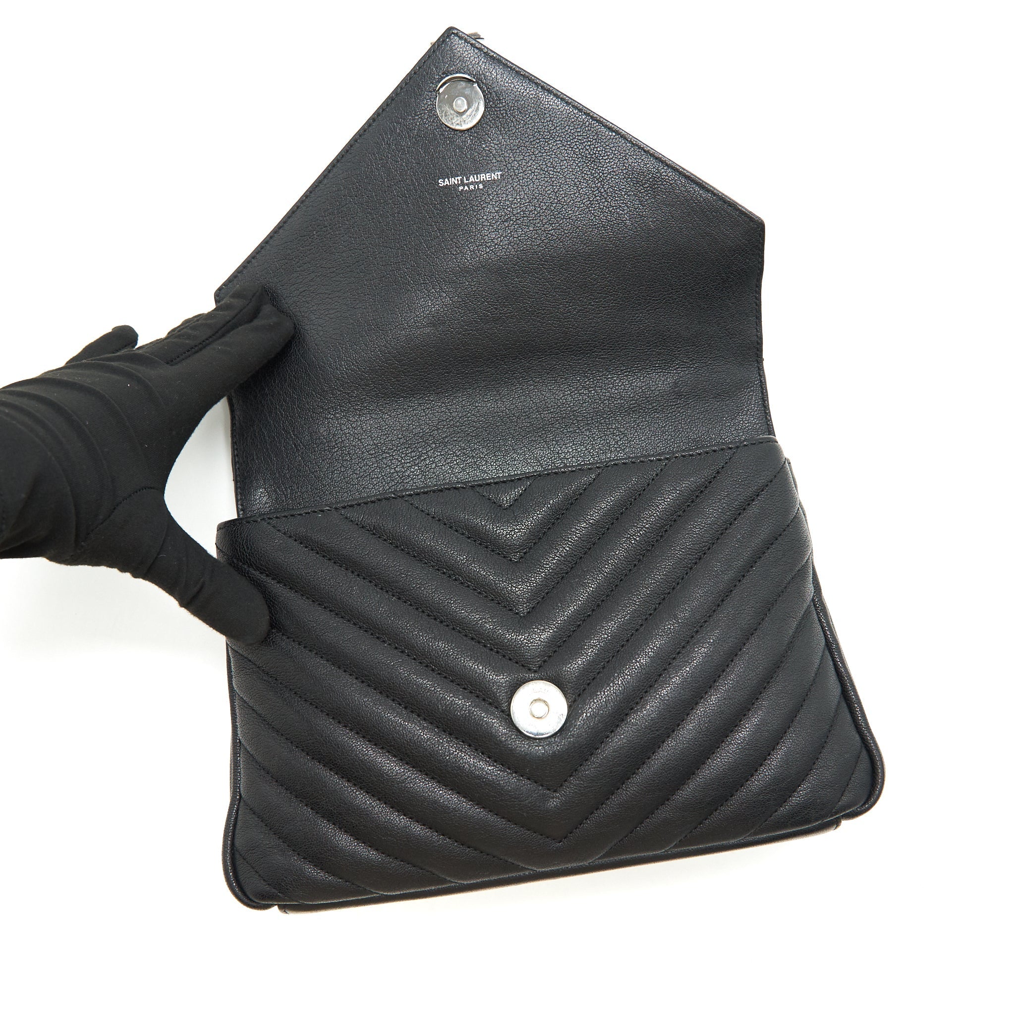 SAINT LAURENT / YSL CHEVRON MONOGRAM BAG LIMITED EDITION