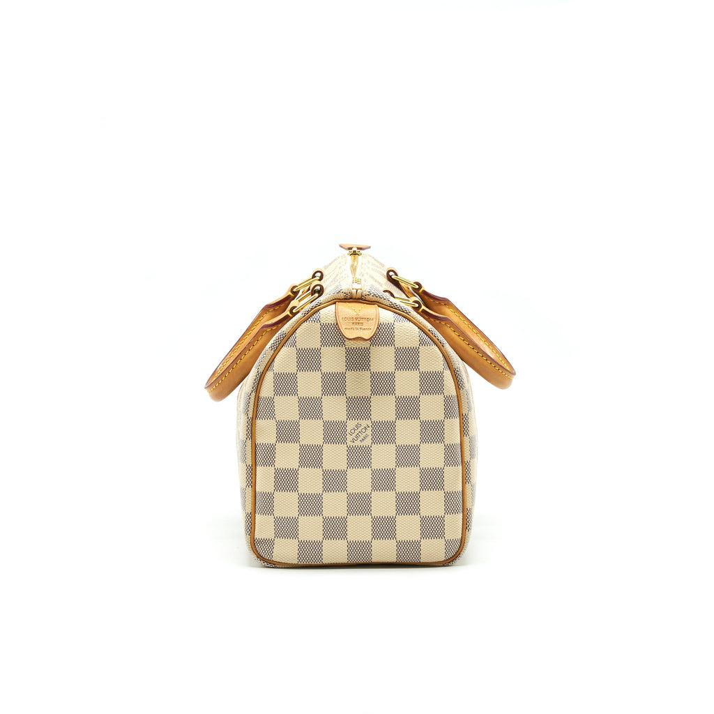 LOUIS VUITTON SPEEDY 25 DAMIER AZUR CANVAS HANDBAG
