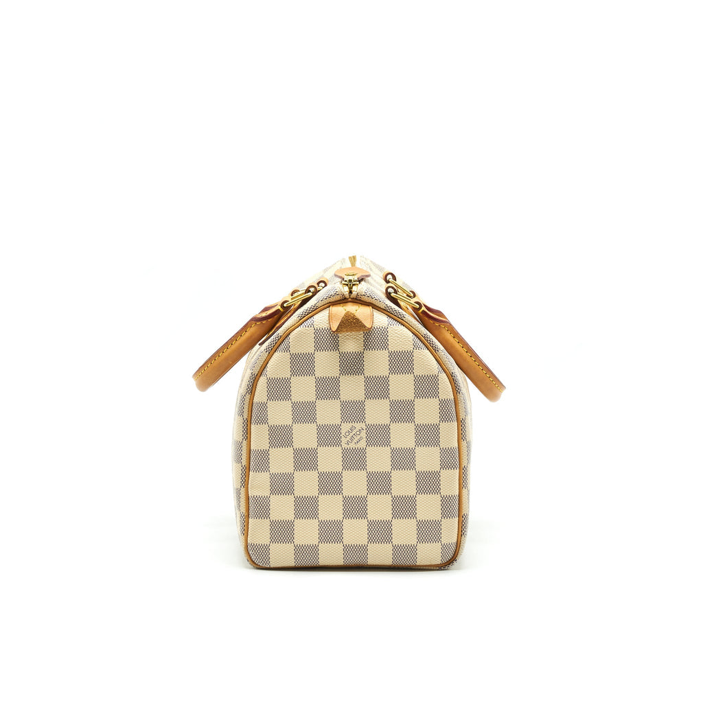 LOUIS VUITTON SPEEDY 25 DAMIER AZUR CANVAS HANDBAG