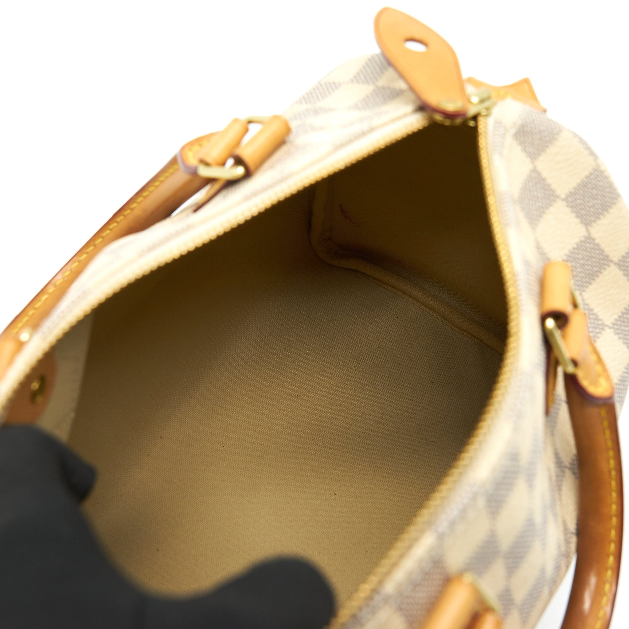 LOUIS VUITTON SPEEDY 25 DAMIER AZUR CANVAS HANDBAG