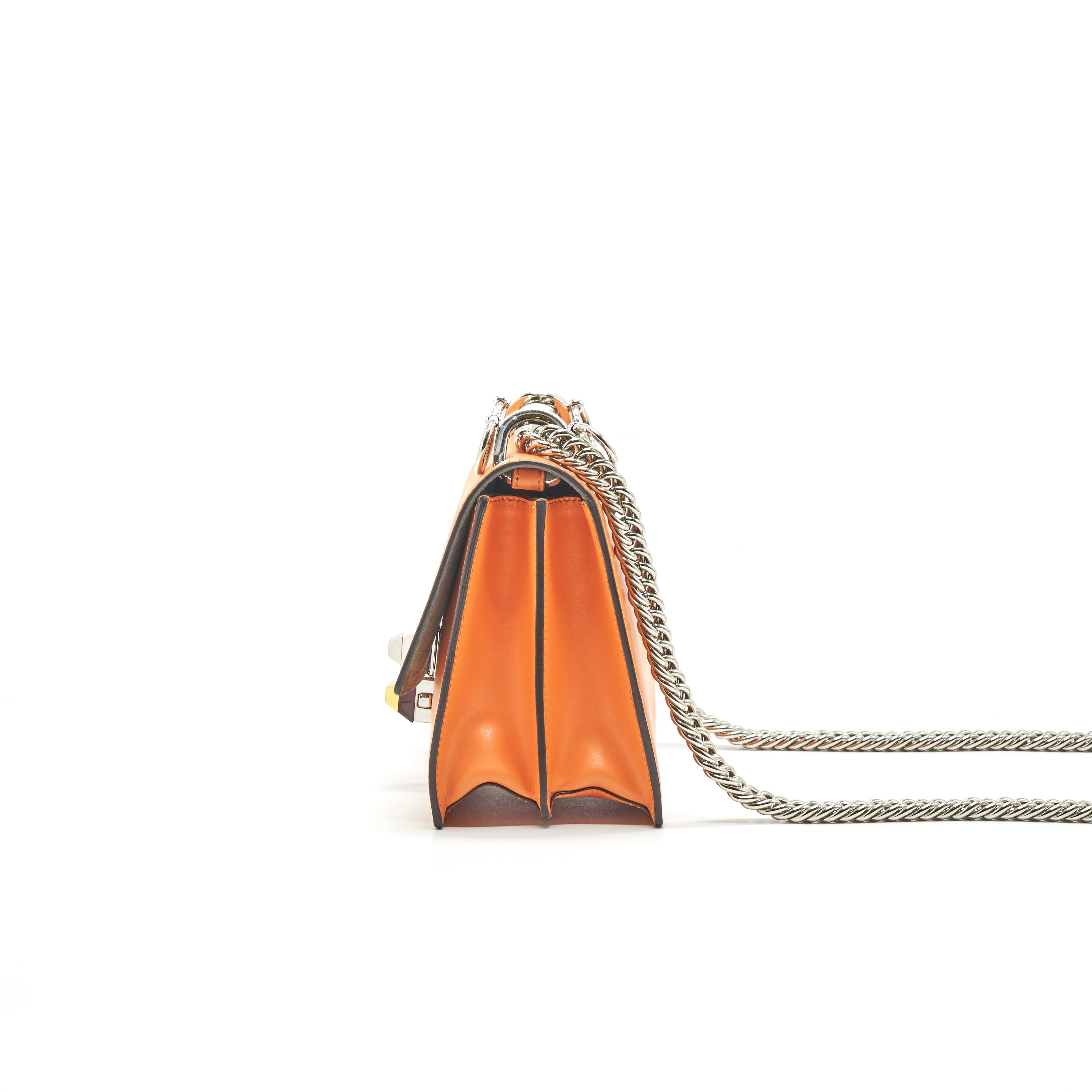 FENDI KAN I SMALL SHOULDER BAG ORANGE