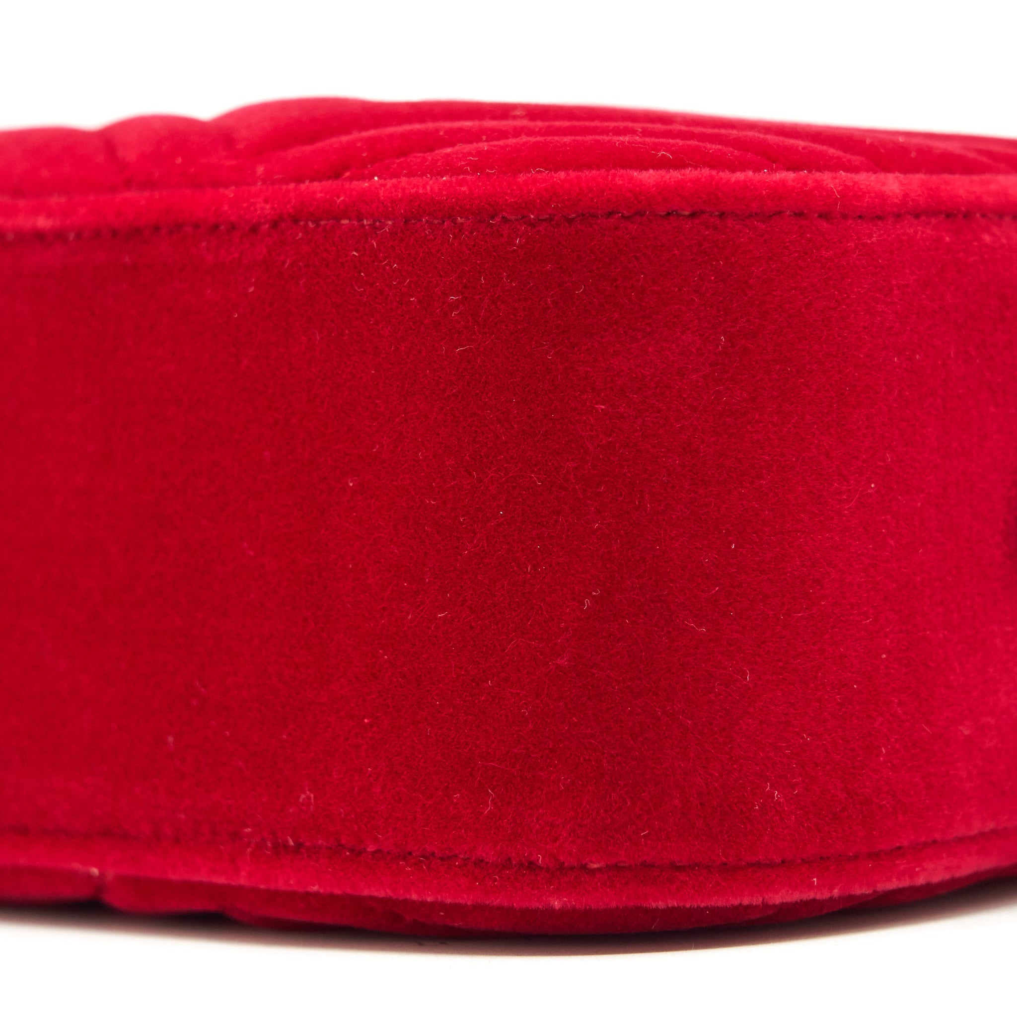 GUCCI MARMONT VALVET CAMERA BAG RED GHW