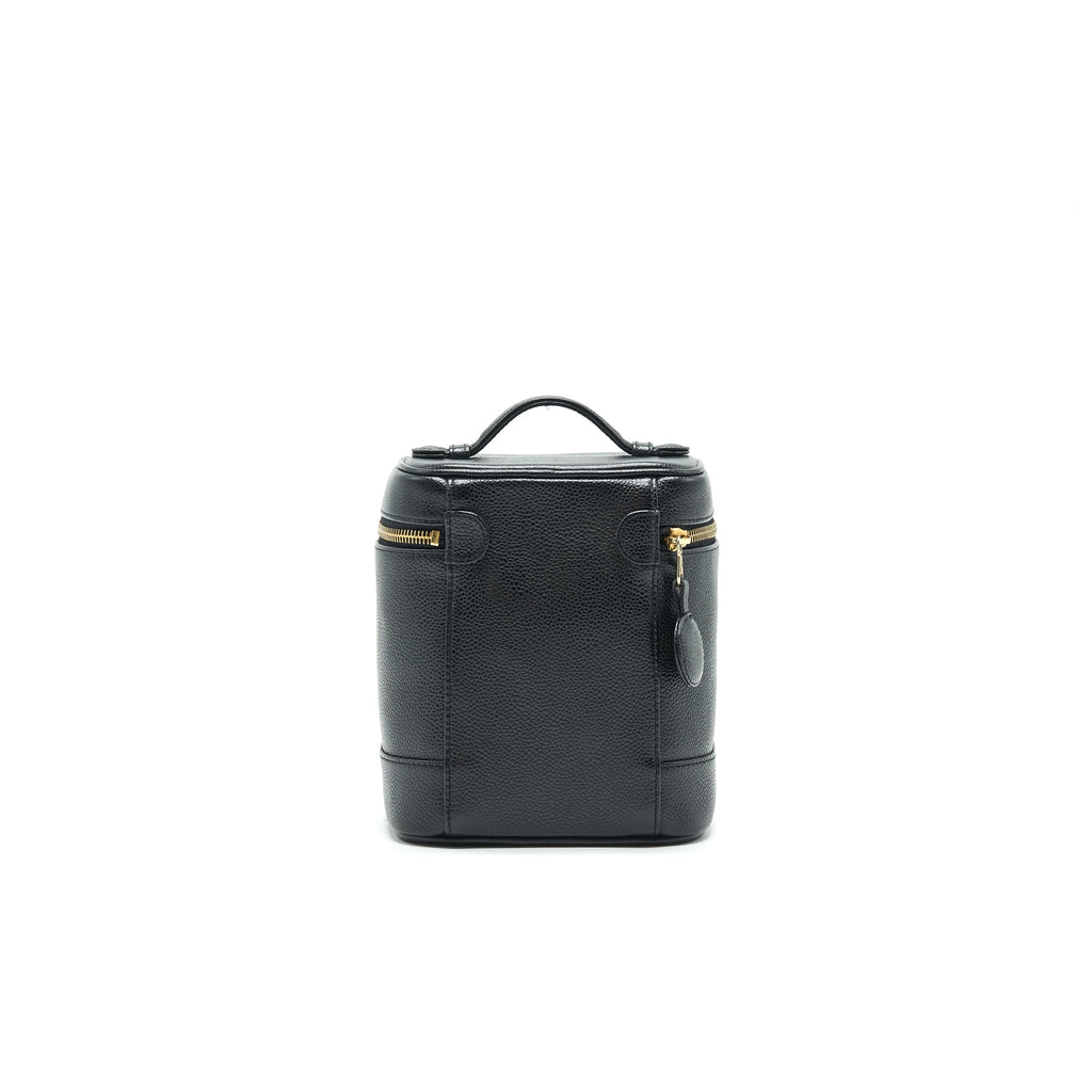 CHANEL VINTAGE VANITY CASE CAVIAR BLACK GHW