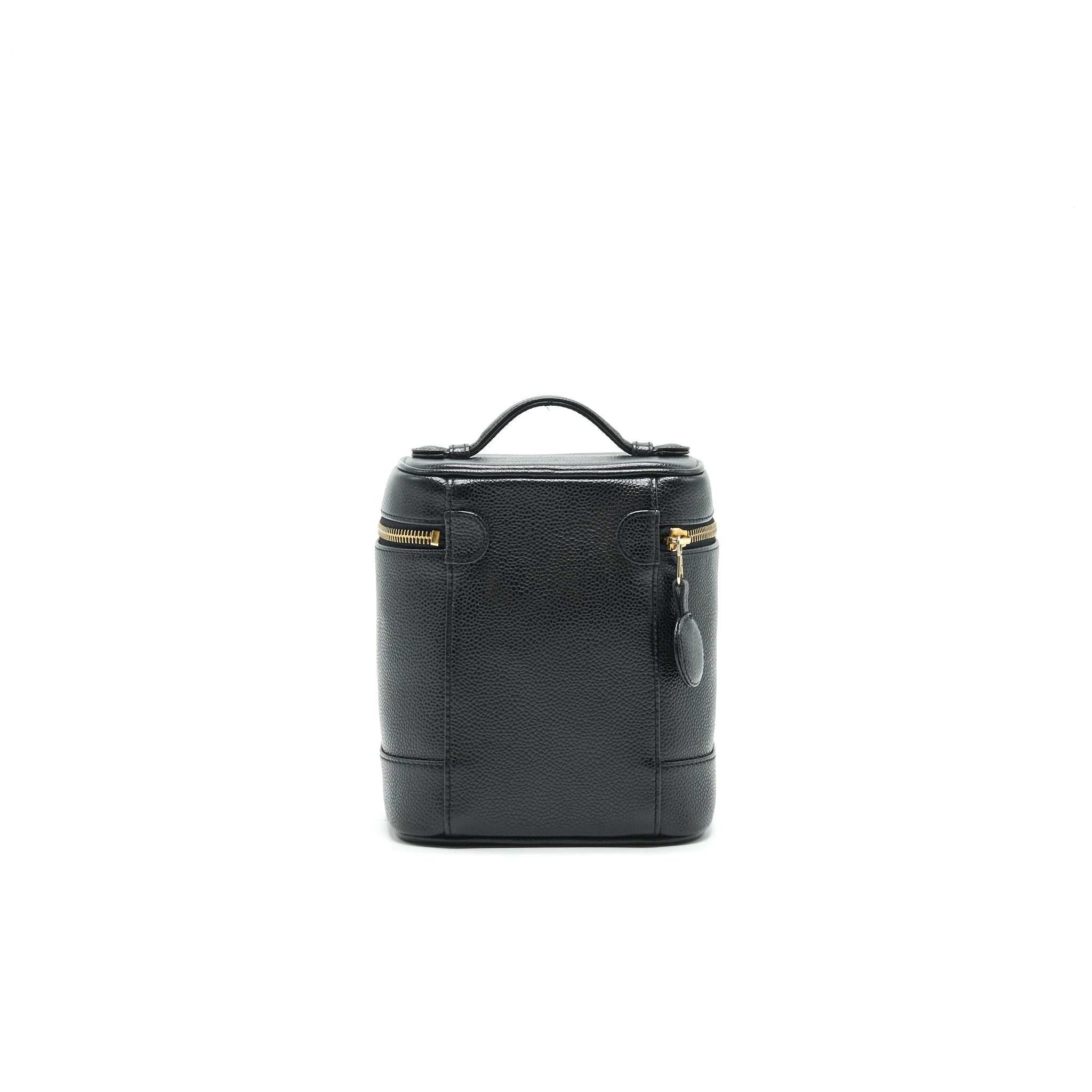 CHANEL VINTAGE VANITY CASE CAVIAR BLACK GHW