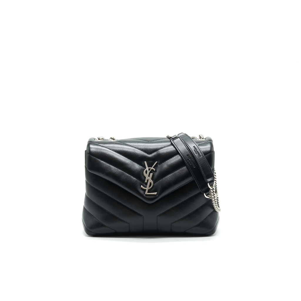SAINT LAURENT SMALL LOULOU BAG BLACK SHW