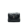 SAINT LAURENT SMALL LOULOU BAG BLACK SHW