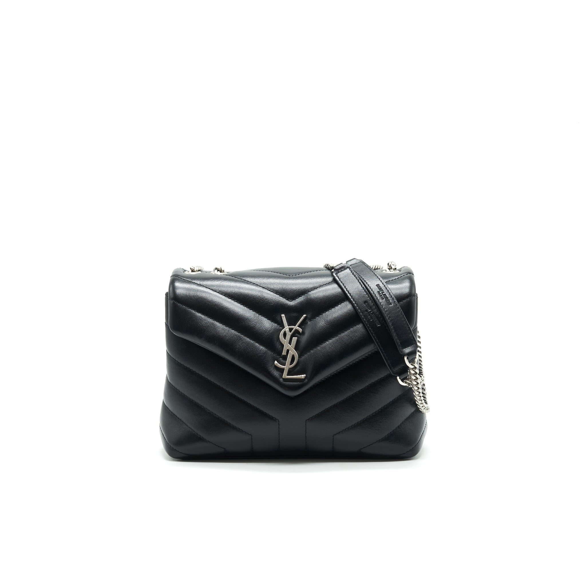 SAINT LAURENT SMALL LOULOU BAG BLACK SHW