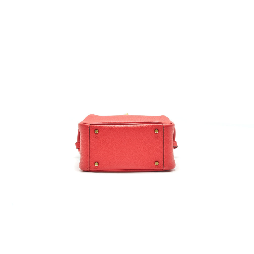 HERMES MINI LINDY ROUGE TOMATE GHW