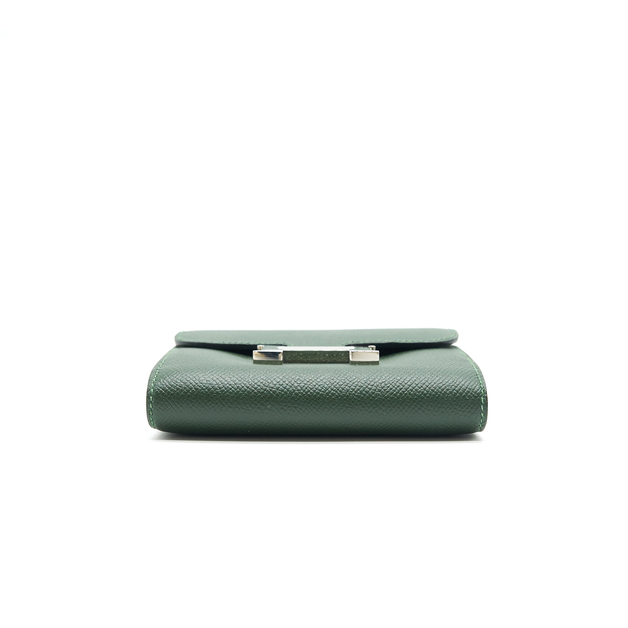 HERMES CONSTANCE WALLET DARK GREEN