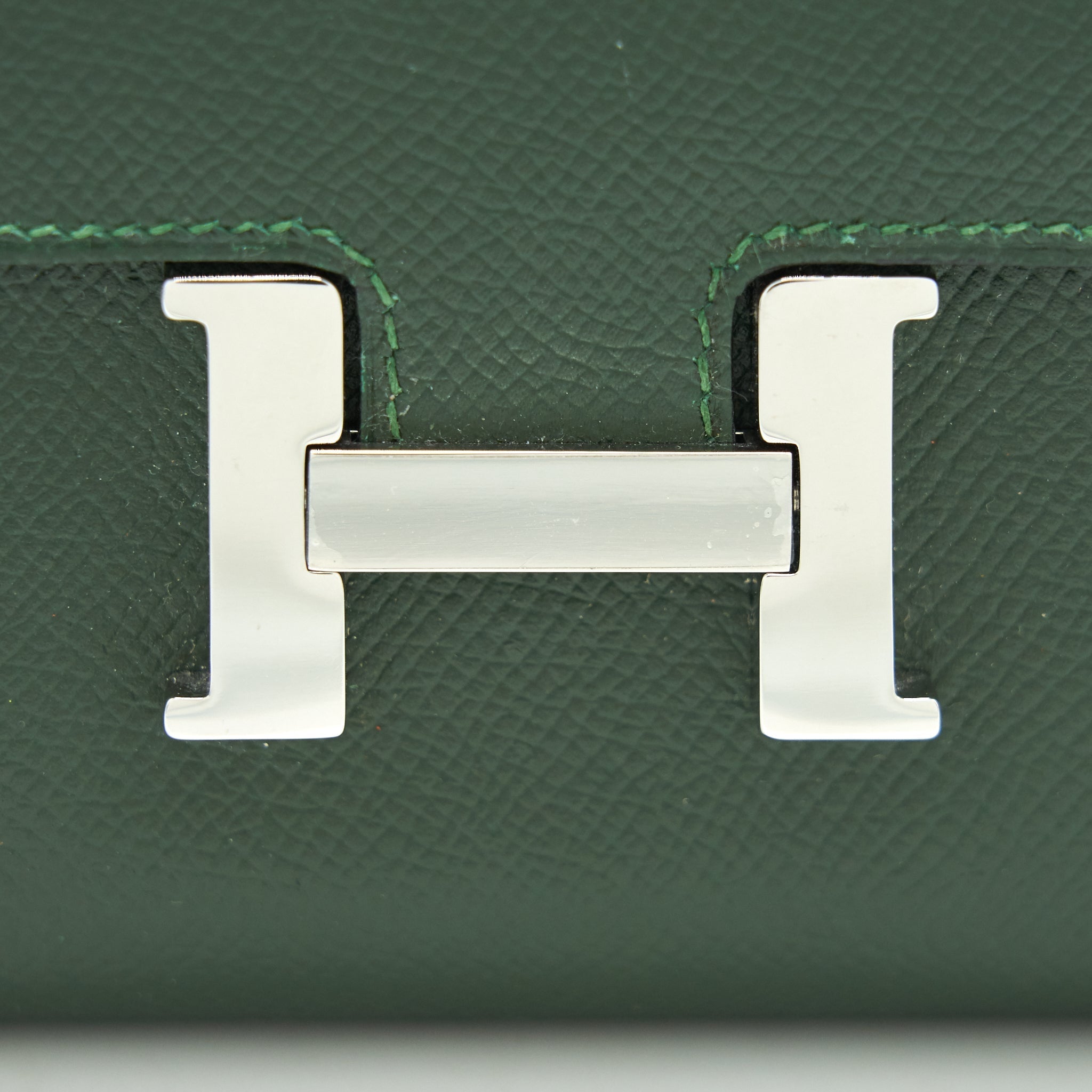 HERMES CONSTANCE WALLET DARK GREEN
