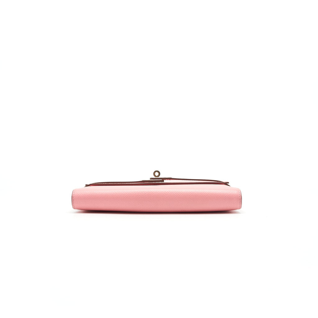 HERMES KELLY LONG WALLET PINK