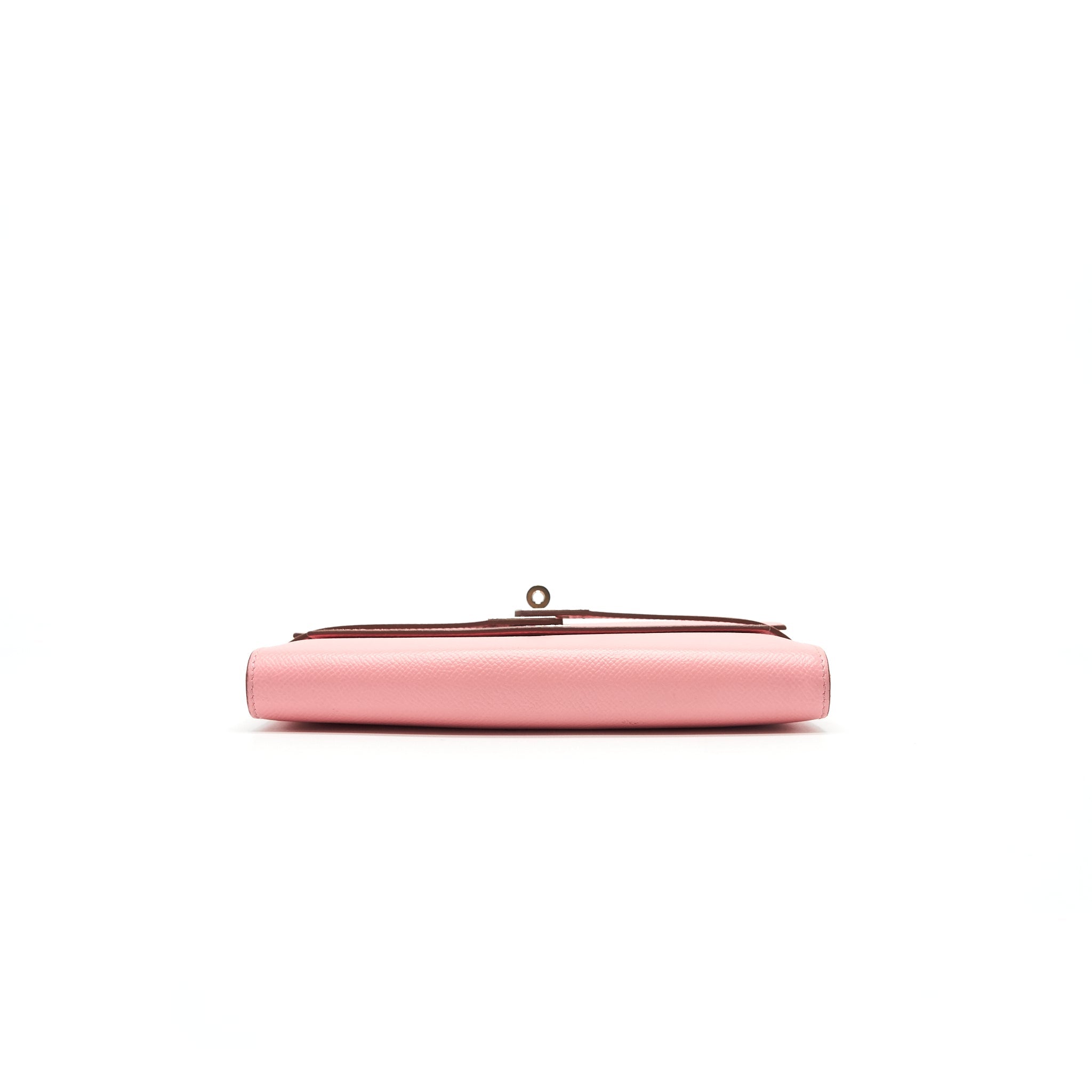 HERMES KELLY LONG WALLET PINK SHW