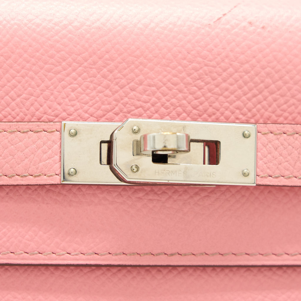 HERMES KELLY LONG WALLET PINK SHW