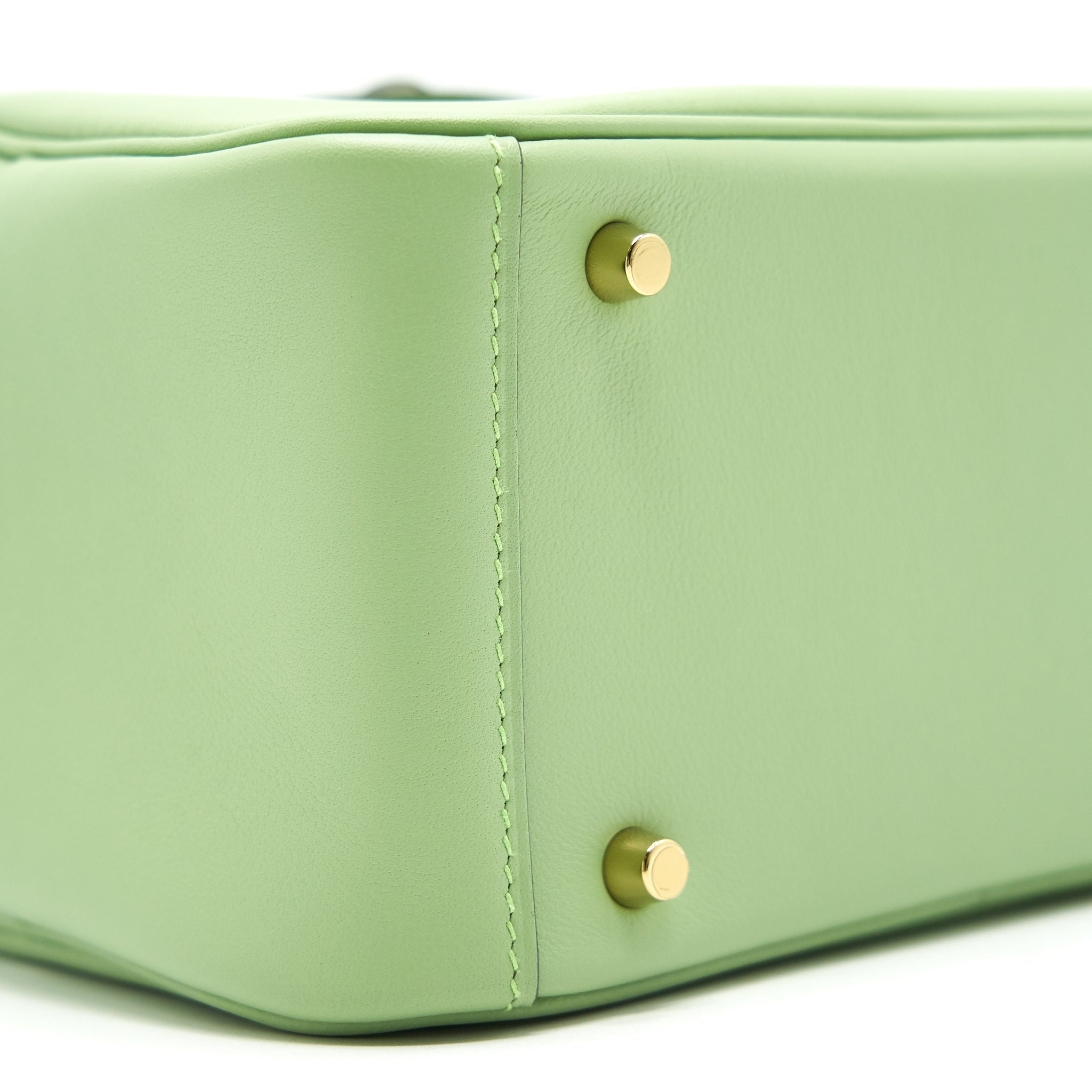 HERMES MINI LINDY 3I VERT CRIQUET GHW