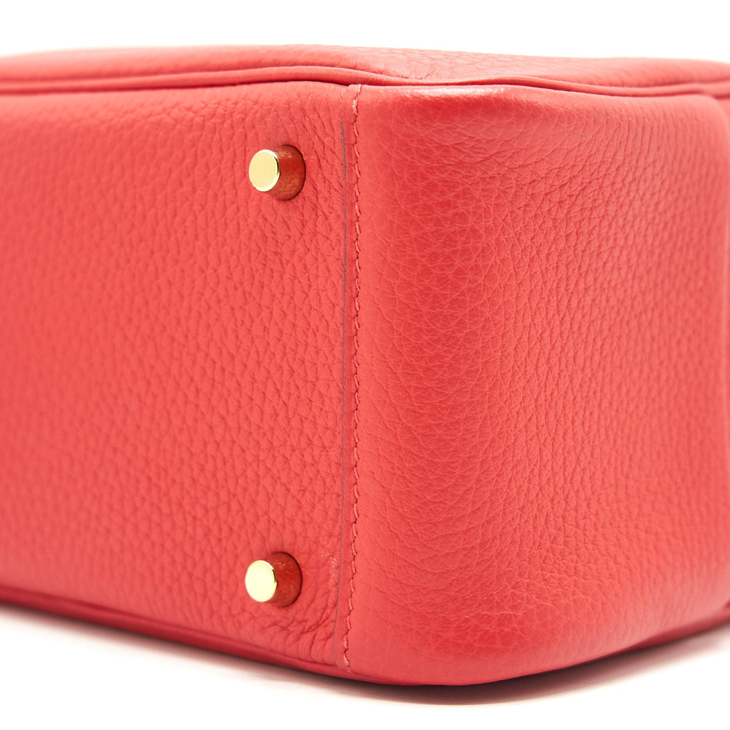 HERMES MINI LINDY ROUGE TOMATE GHW