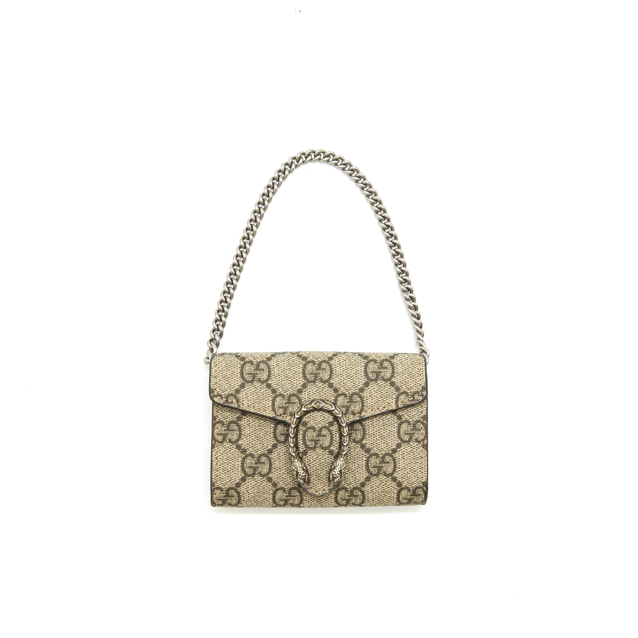 GUCCI DIONYSUS CARD HOLDER WITH CHAIN