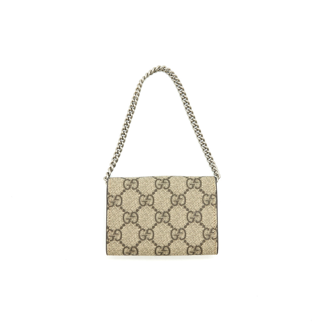 GUCCI DIONYSUS CARD HOLDER WITH CHAIN