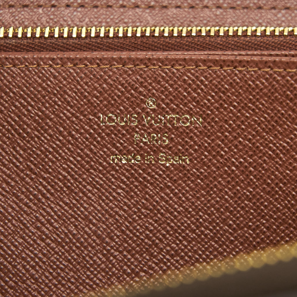 LOUIS VUITTON ZIPPY WALLET MONOGRAM CANVAS BROWN
