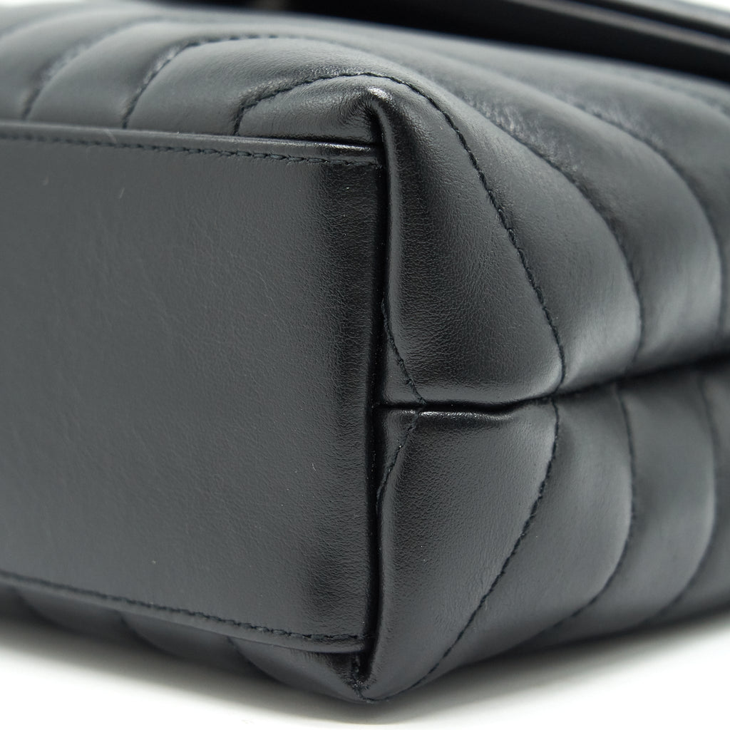 SAINT LAURENT SMALL LOULOU BAG BLACK SHW