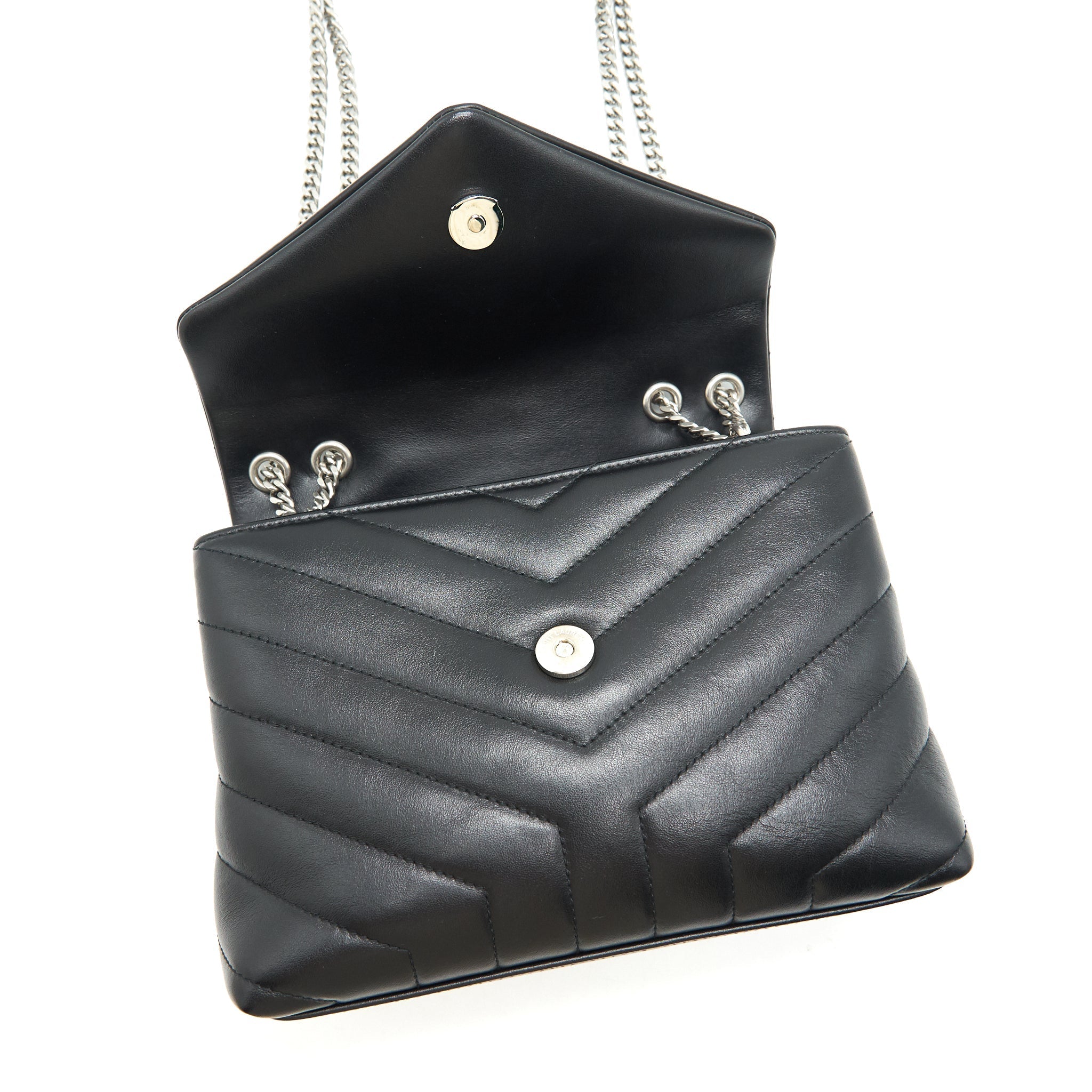 SAINT LAURENT SMALL LOULOU BAG BLACK SHW