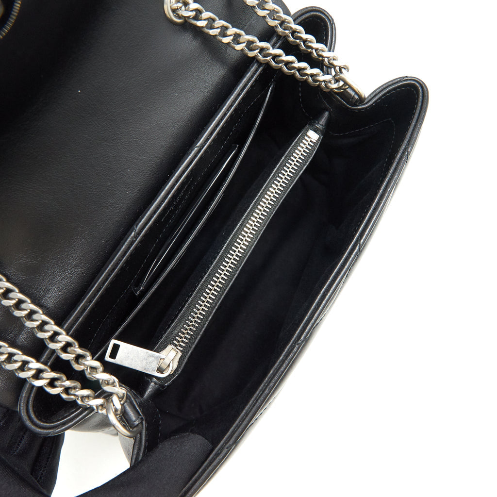 SAINT LAURENT SMALL LOULOU BAG BLACK SHW