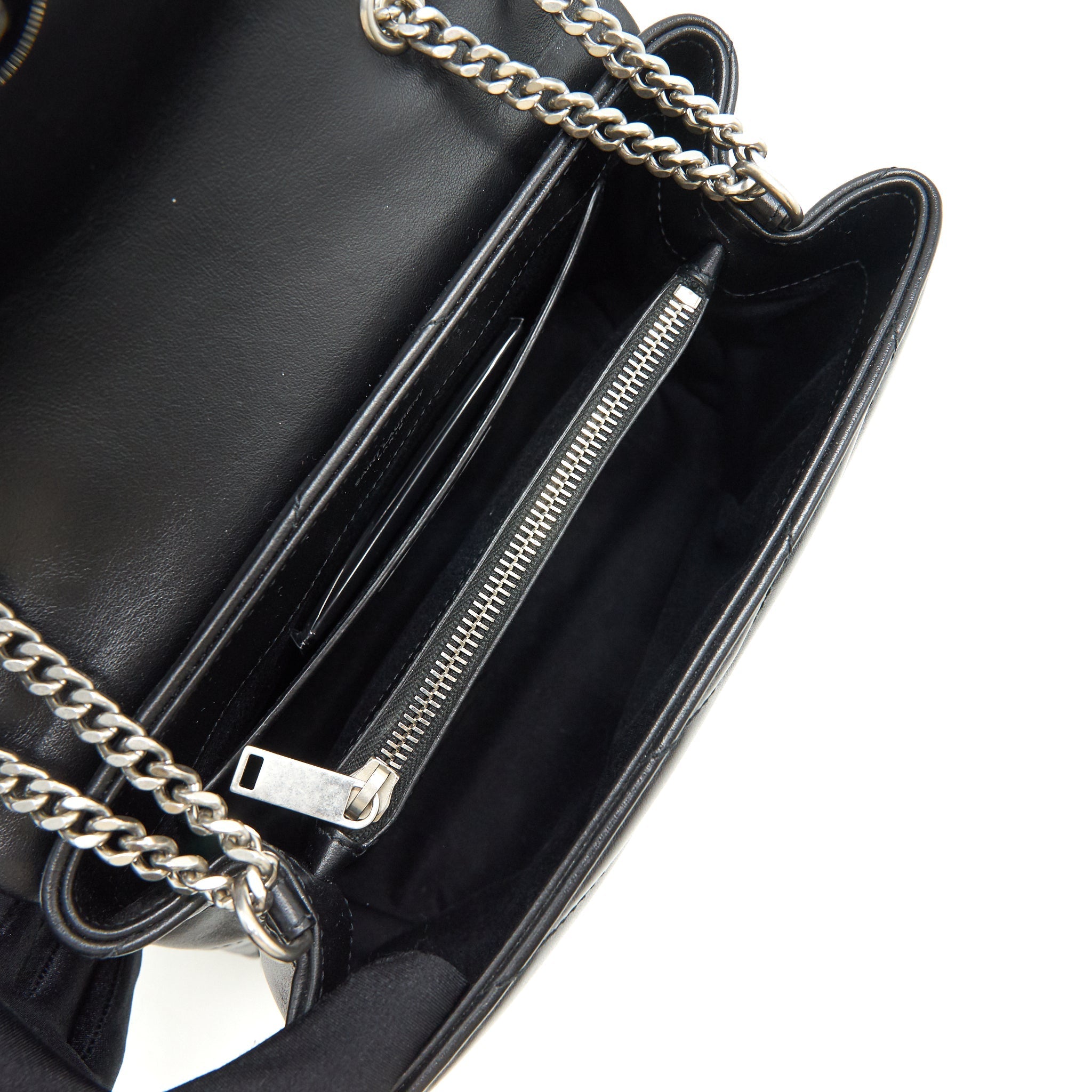 SAINT LAURENT SMALL LOULOU BAG BLACK SHW