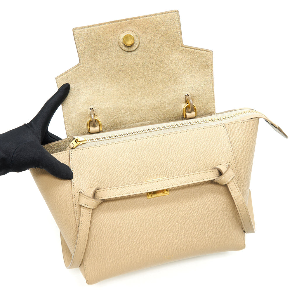 CELINE MICRO BELT BAG LIGHT TAUPE