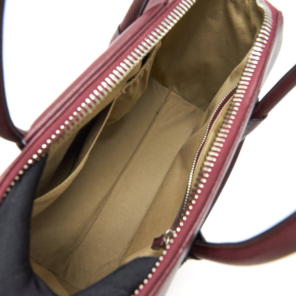 GIVENCHY ANTIGONA MEDIUM BURGUNDY TRAINED LEATHER HANDBAG