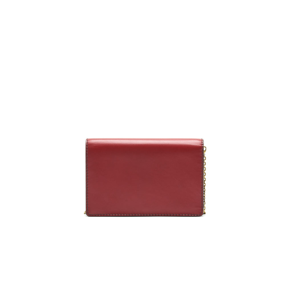 DIOR J'ADIOR WALLET ON CHAIN DARK RED GHW