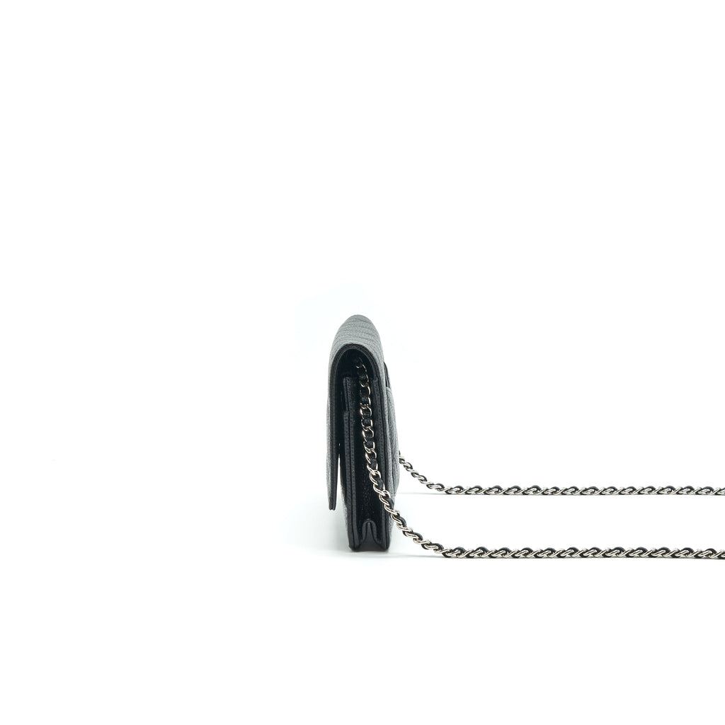 CHANEL CAVIAR WALLET ON CHAIN BLACK SHW