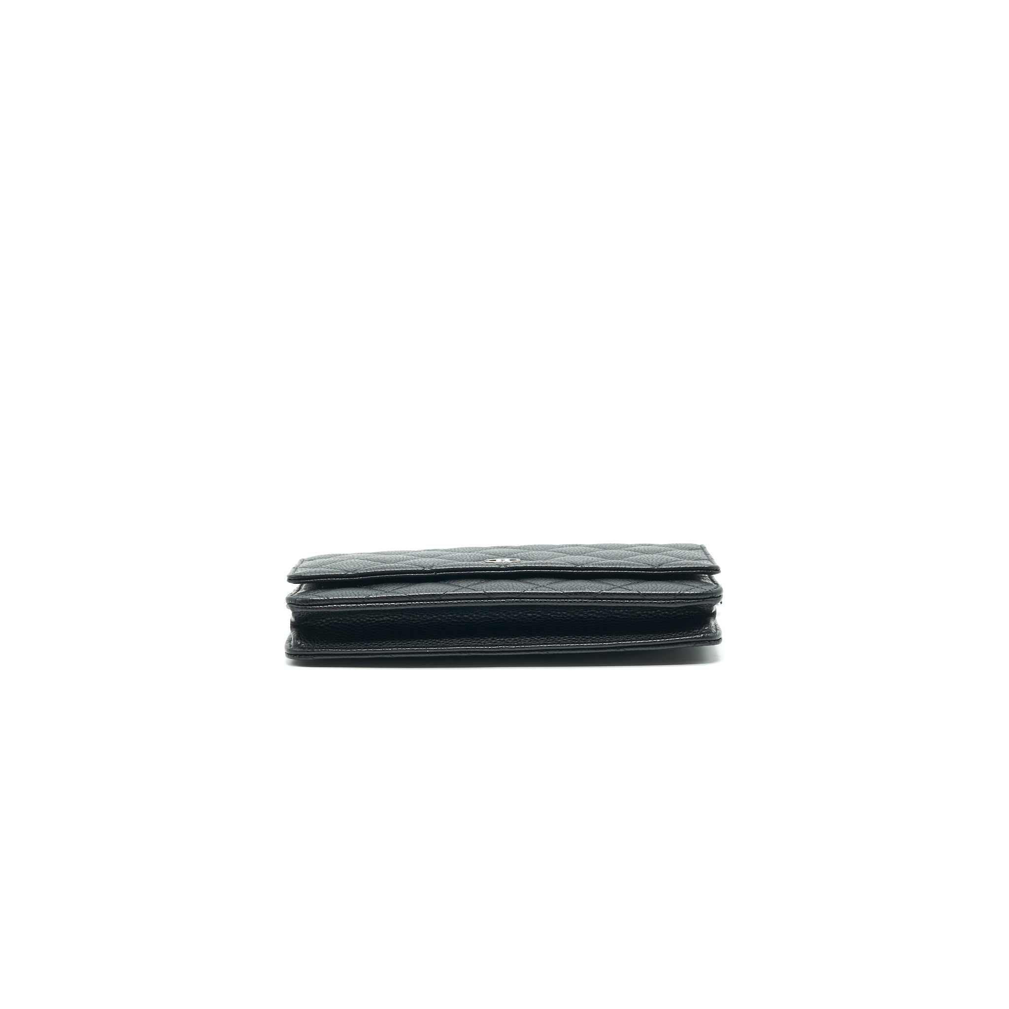 CHANEL CAVIAR WALLET ON CHAIN BLACK SHW