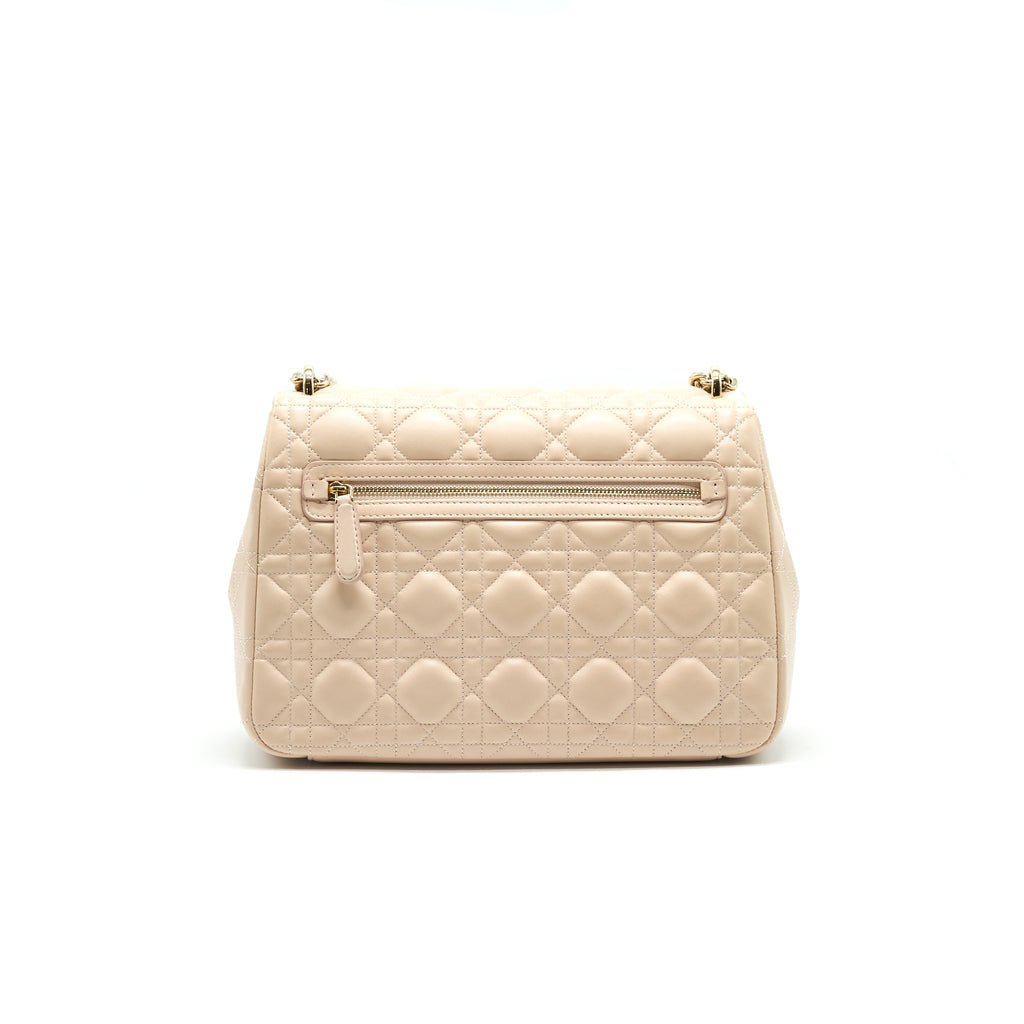 DIOR MISS DIOR MEDIUM FLAP BAG LIGHT PINK WITH LGHW