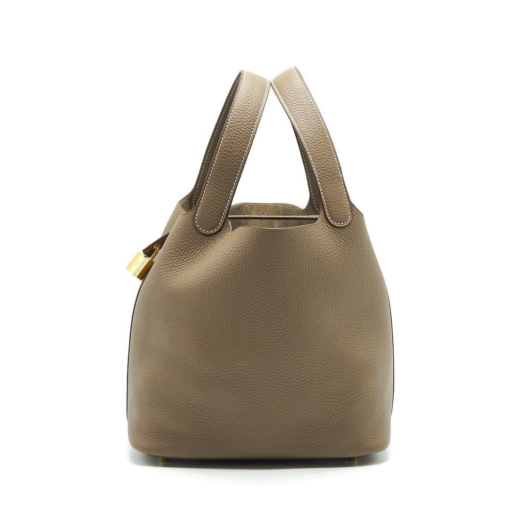 HERMES PICOTIN 22 ETOUPE GHW