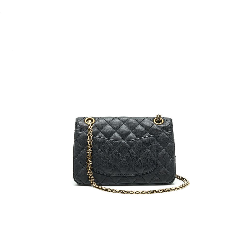 CHANEL SMALL 2.55 HANDBAG BLACK GHW SERIAL 23