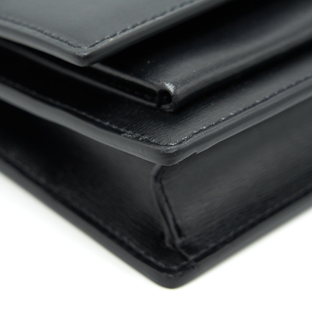 SAINT LAURRNT SUNSET CHAIN WALLET BLACK GHW