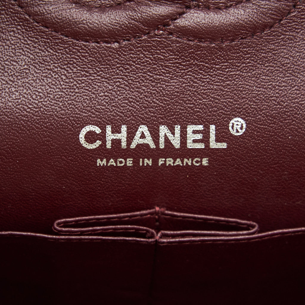 CHANEL CLASSIC DOUBLE FLAP LAMBSKIN BLACK SHW SERIAL 13