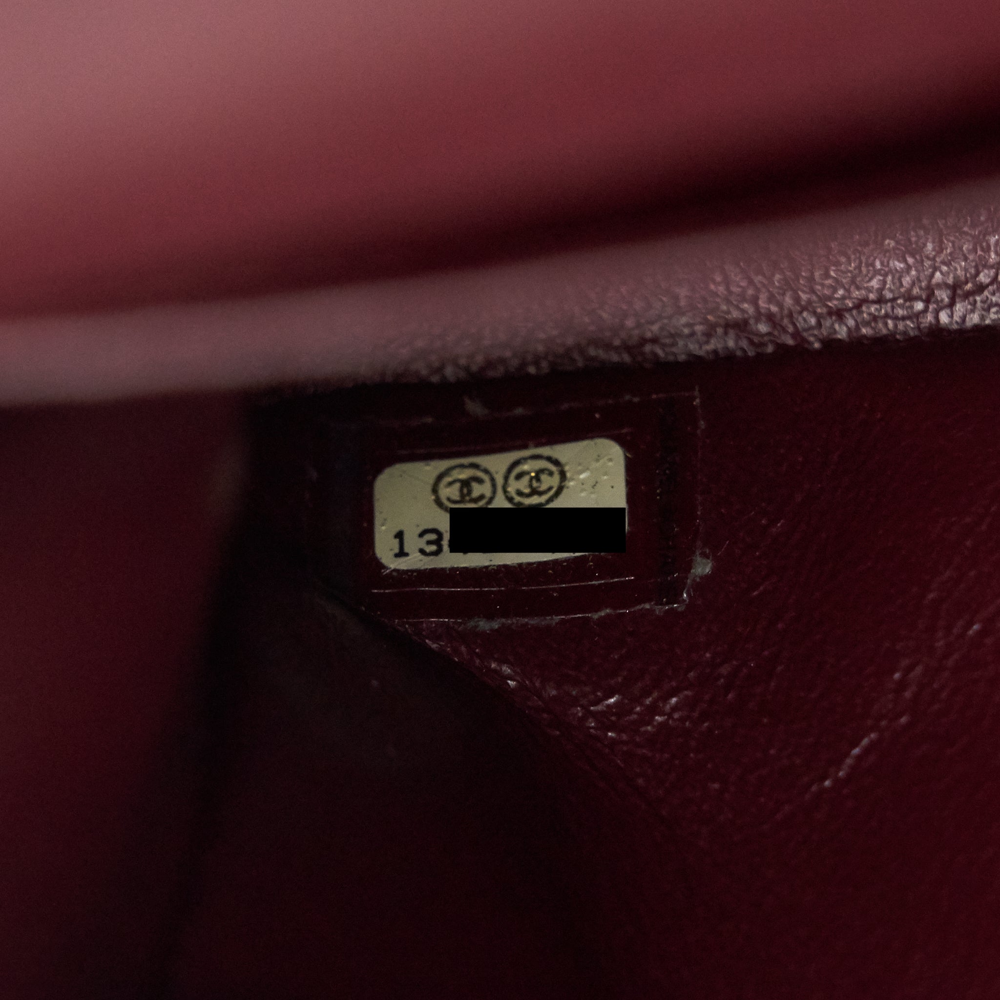 CHANEL CLASSIC DOUBLE FLAP LAMBSKIN BLACK SHW SERIAL 13